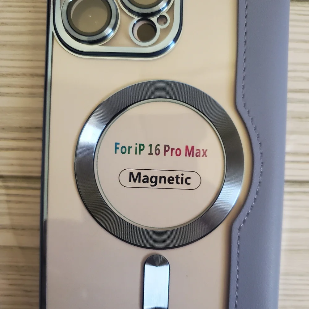iPhone 16 Pro max Lavender Purple Magnetic Phone Case Wallet Cards   new without